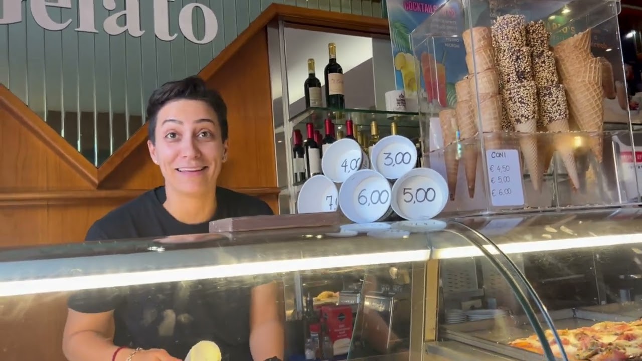 Having Affogato (Espresso & Vanilla Gelato) Florence, Italy