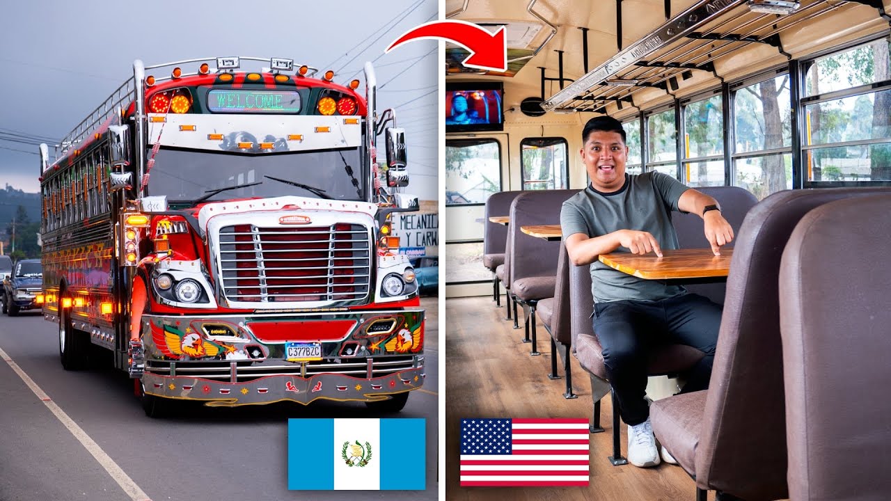 EL BUS RESTAURANTE HECHO EN GUATEMALA EN LOS ESTADOS UNIDOS 