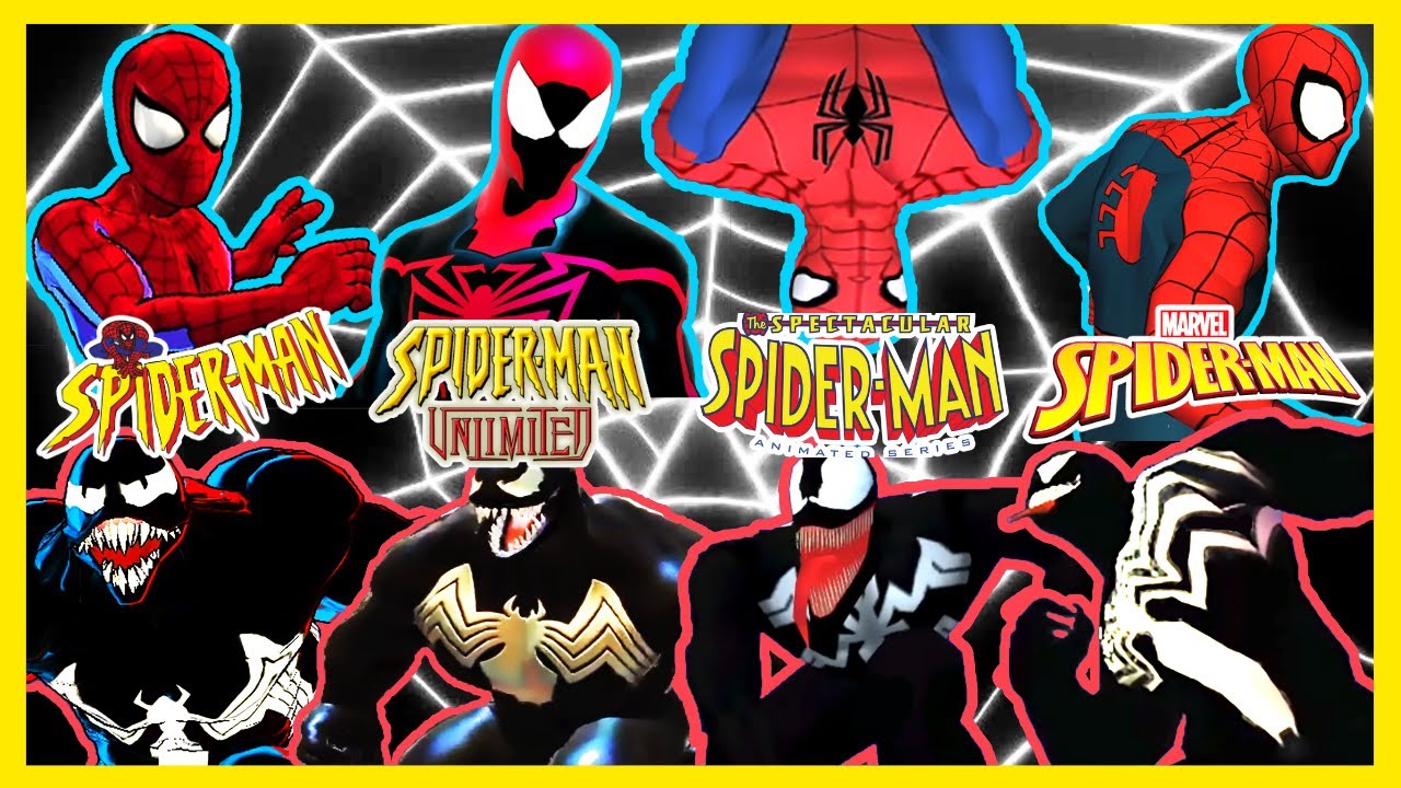 Animated Spider-Man and Venom Mods in Video Games