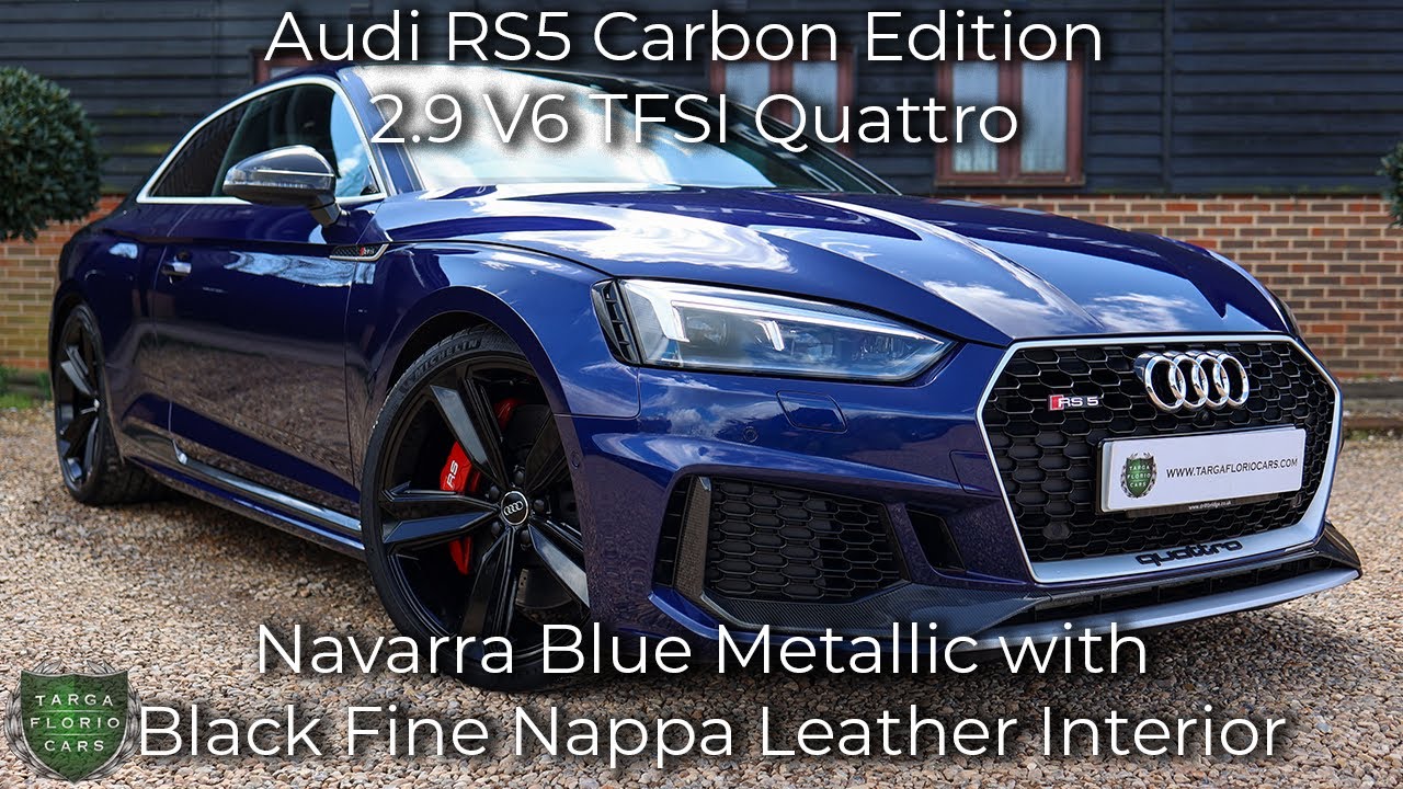 Audi RS5 Carbon Edition 2.9 V6 TFSI Quattro registered March 2018 (18) in Navarra Blue Metallic