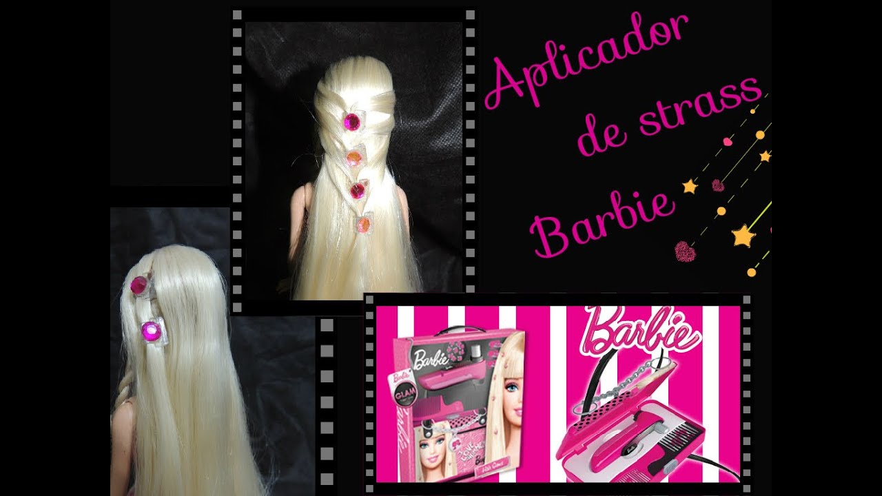 Penteado com Aplicador  de Strass Barbie