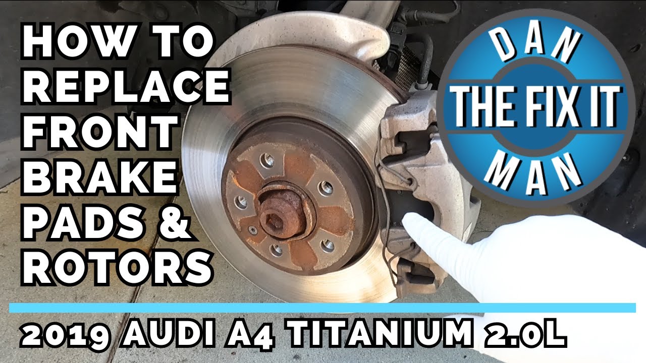 2017 - 2019 Audi A4 Titanium 2.0L Replacing Front Brake Pads & Rotors with Torque Specs - EASY DIY!