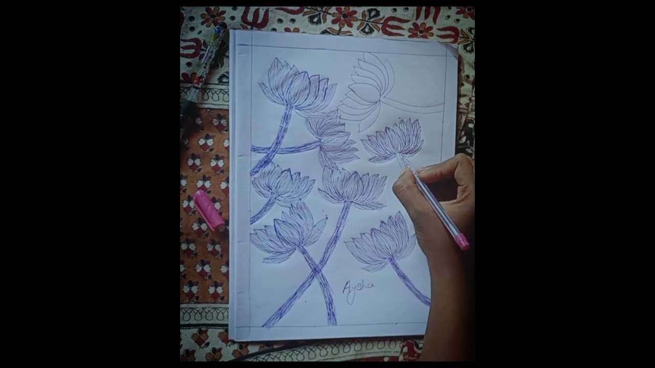 Very beautiful lotus and Mandala art ✨#art #youtubevideo #drawing @Ayshuofficial-kj5on 