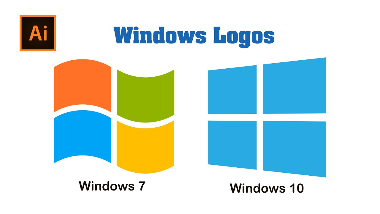 Graphics Designing Course Adobe Illustrator Class 41 Windows Logo by Sky Tech