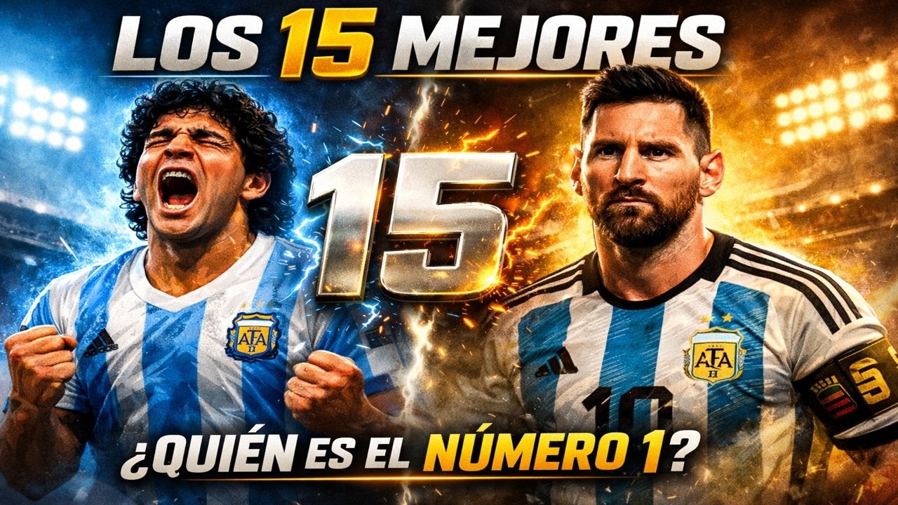 LOS 15 MEJORES JUGADORES DE ARGENTINA 🇦🇷 ¿MESSI O MARADONA ES EL #1?