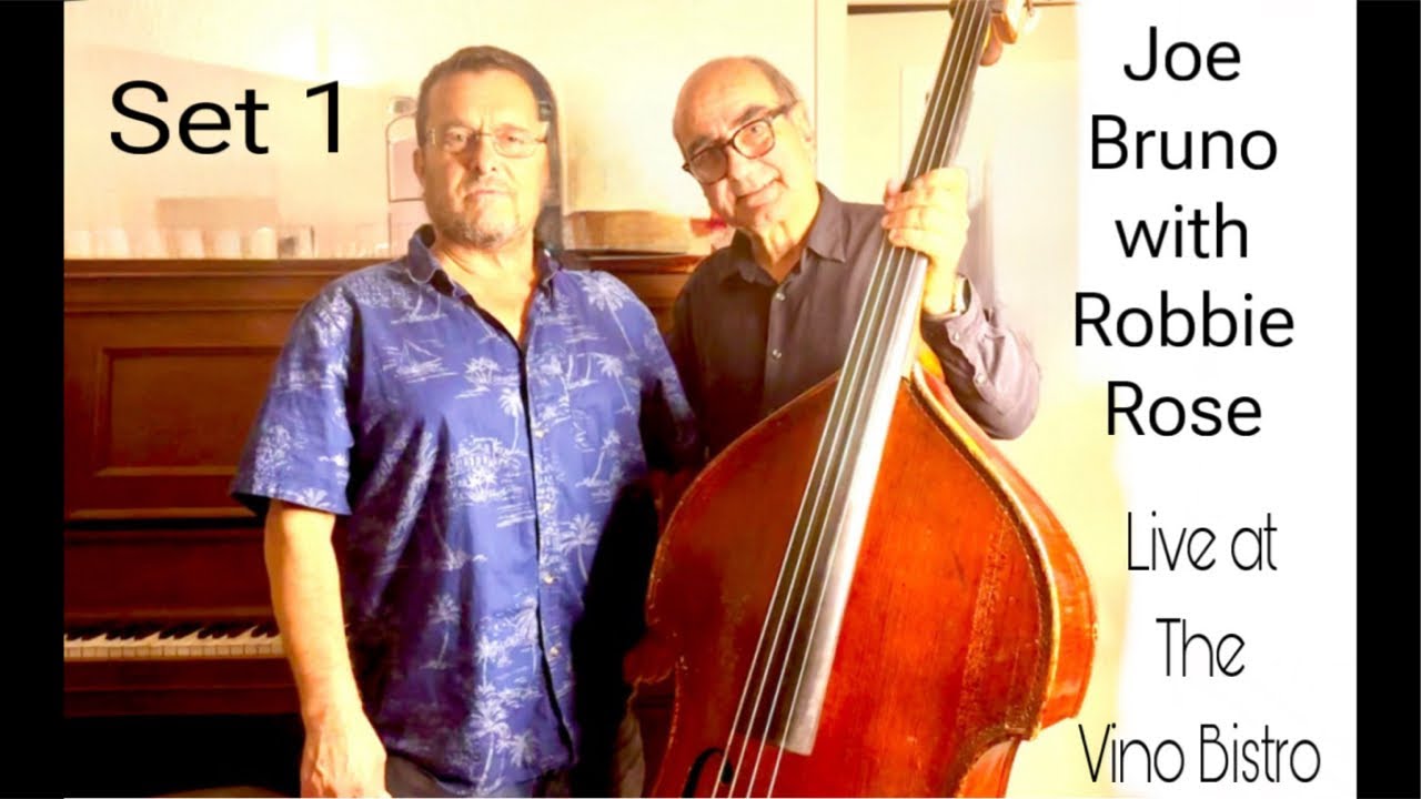 ￼Joe Bruno bass with @robbierosemusic6385   jazz pianist! Live at Vino bistro in Sarasota, Florida