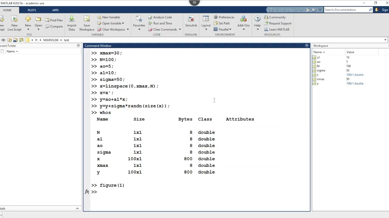 Matlab Plot Example 1