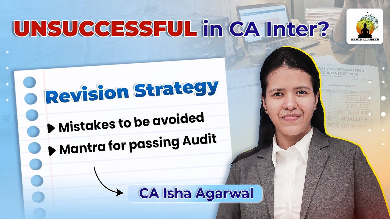 Didn’t Clear CA Inter Jan '26? Let’s Fix Your Audit Strategy for May '26 | CA Isha Agarwal