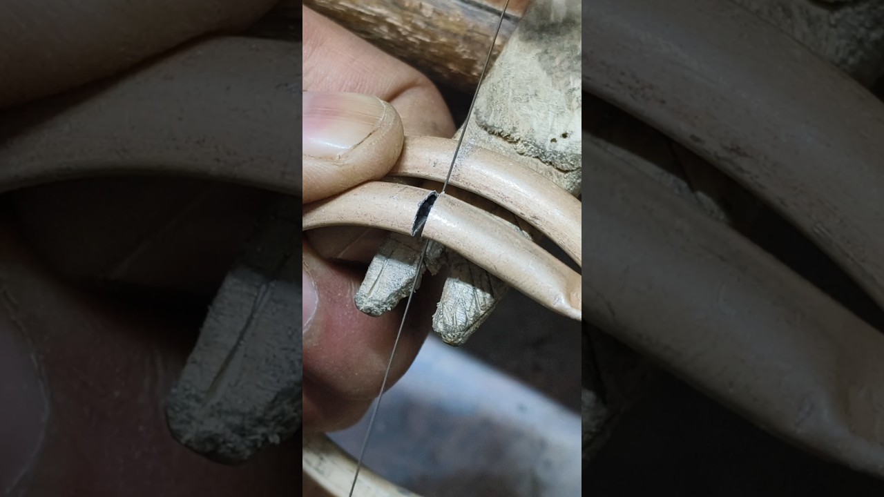 Half round hollow bracelet #jewelrymakingathome #jewellrymaking
