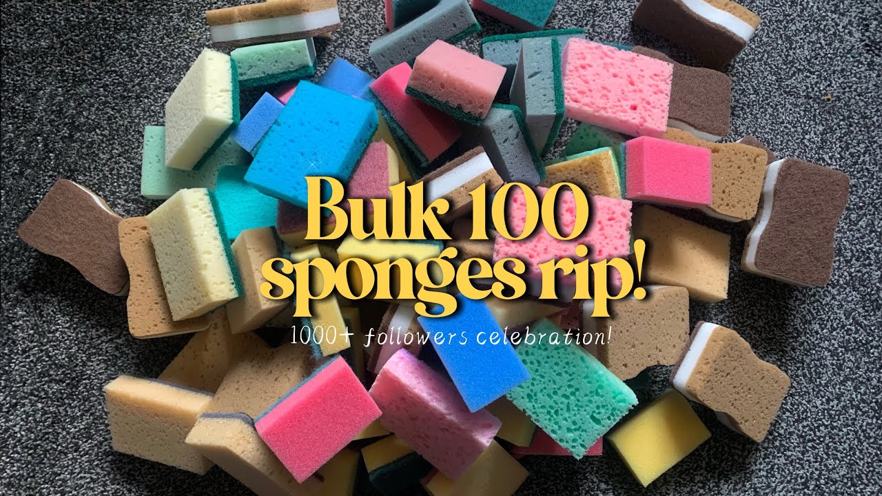 BULK 100 kitchen sponges ripping ✨