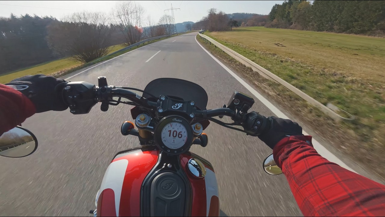 INDIAN SCOUT 101 POV - RAW EXHAUST & ENGINE SOUND - SUNDAY RIDE!!!