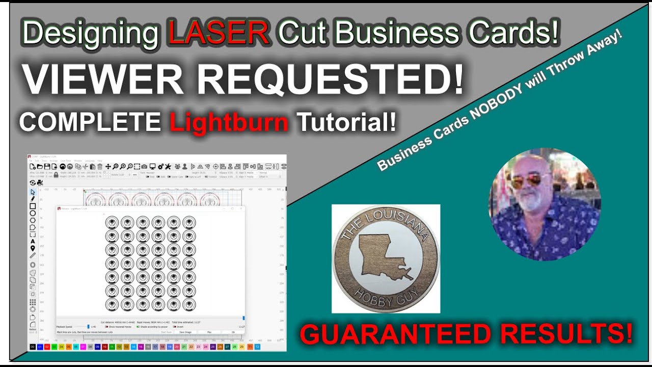 👌 Laser Cutting and Engraving Professional Business Cards - TEMPLATE DESIGN!