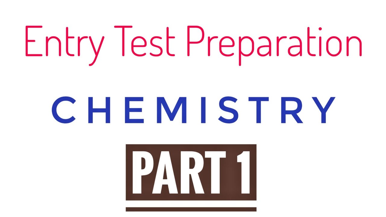 Entry Test Preparation 2025||Most Important Chemistry MCQS For Entry Test||Part 1