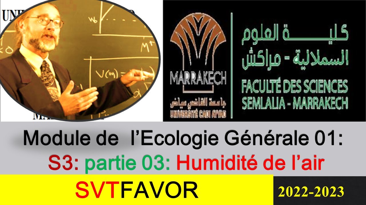 cour d'&eacute;cologie g&eacute;n&eacute;rale 1 s3:  humidit&eacute; relative et absolue (#svtfavor 2022-2023)