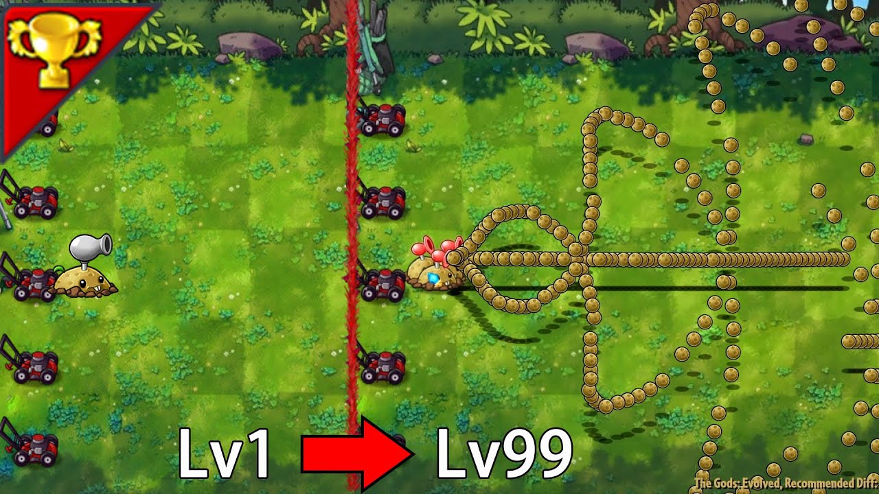 Gods: Evolution Lv99 ThreeMine VS 999Zombies-------Plants vs Zombies