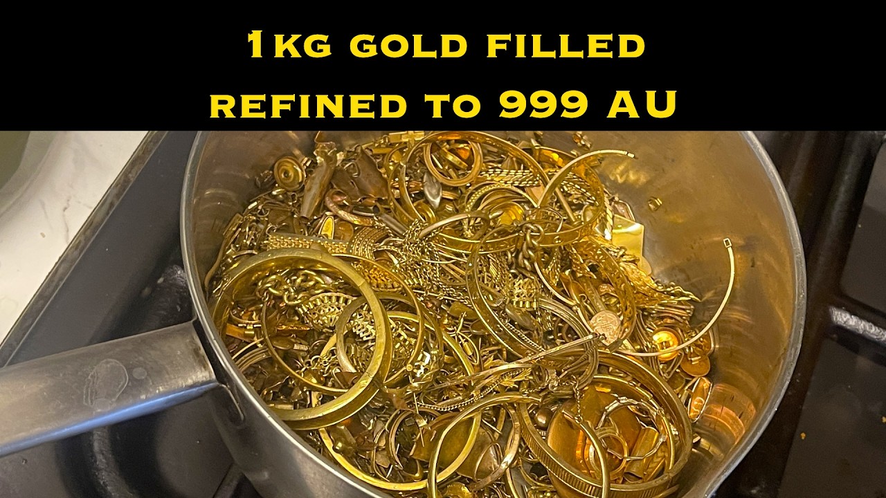 I Refined 1kg Mixed Rolled Gold To Pure 999 AU