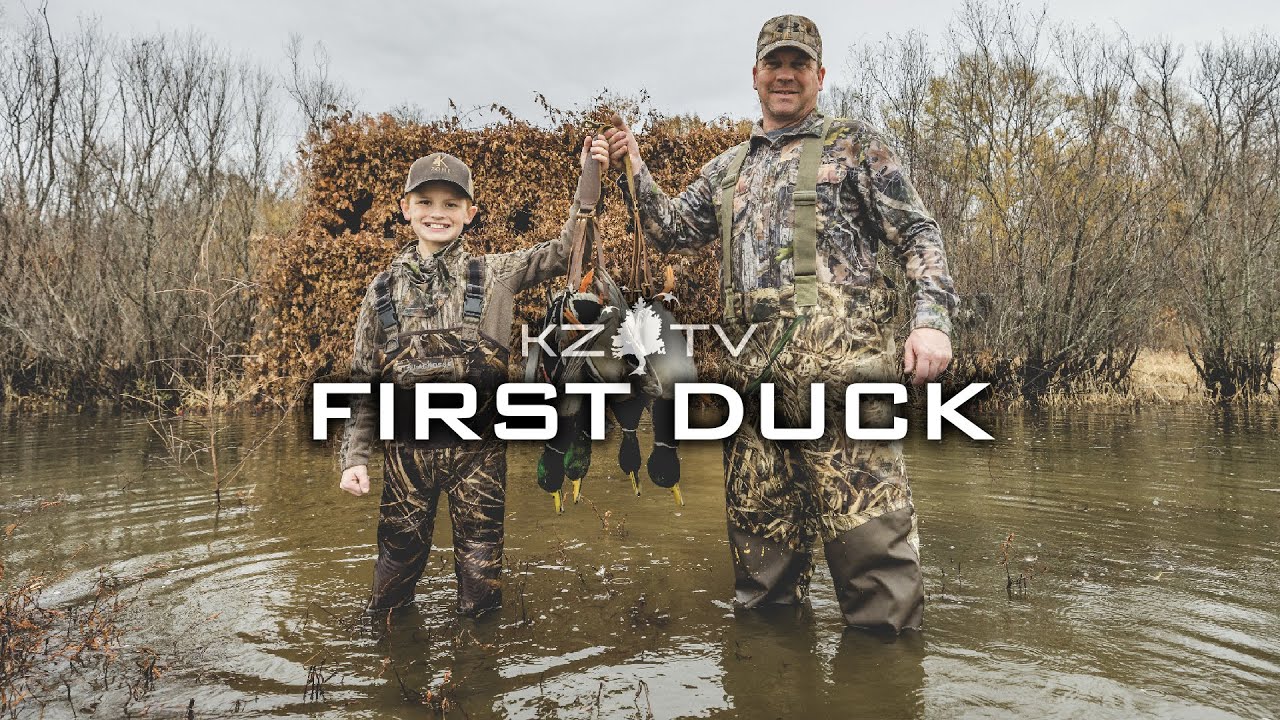 Duck Hunting - 10 Year Old Shoots First Limit Of Mallards!! K Zone TV - 