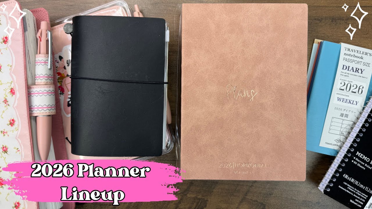 2026 Planner Lineup - B6 Plans by Just Scribble, Hobonichi, Traveler's Company Passport TN