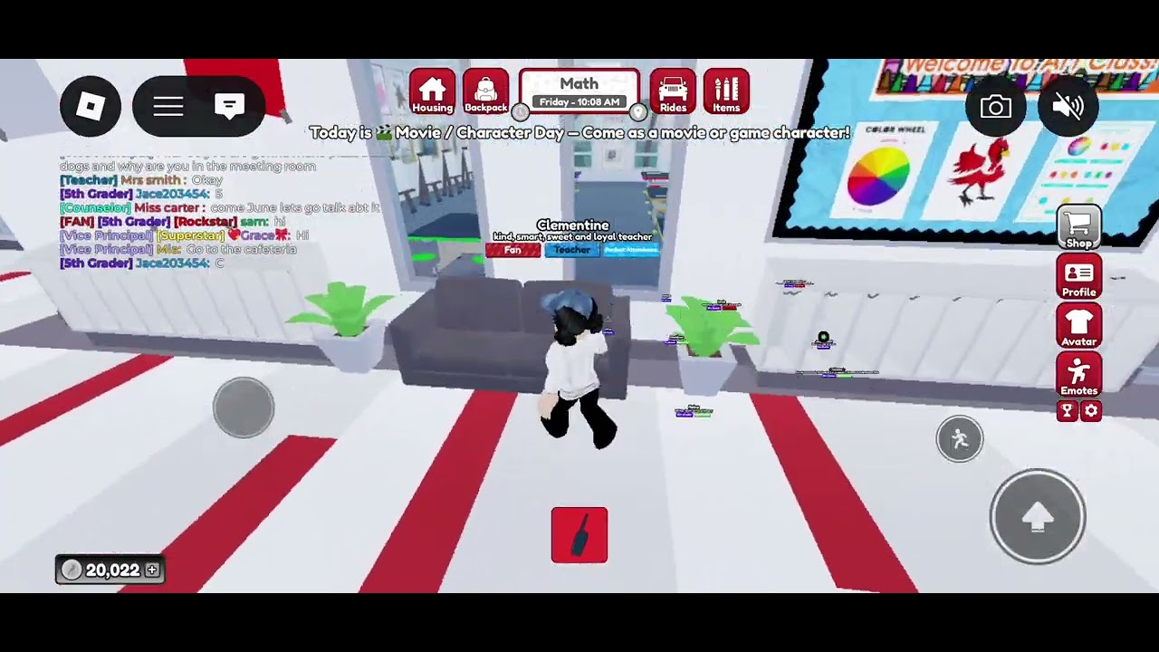 Playing as a teacher in Redfield Elementry School on Roblox