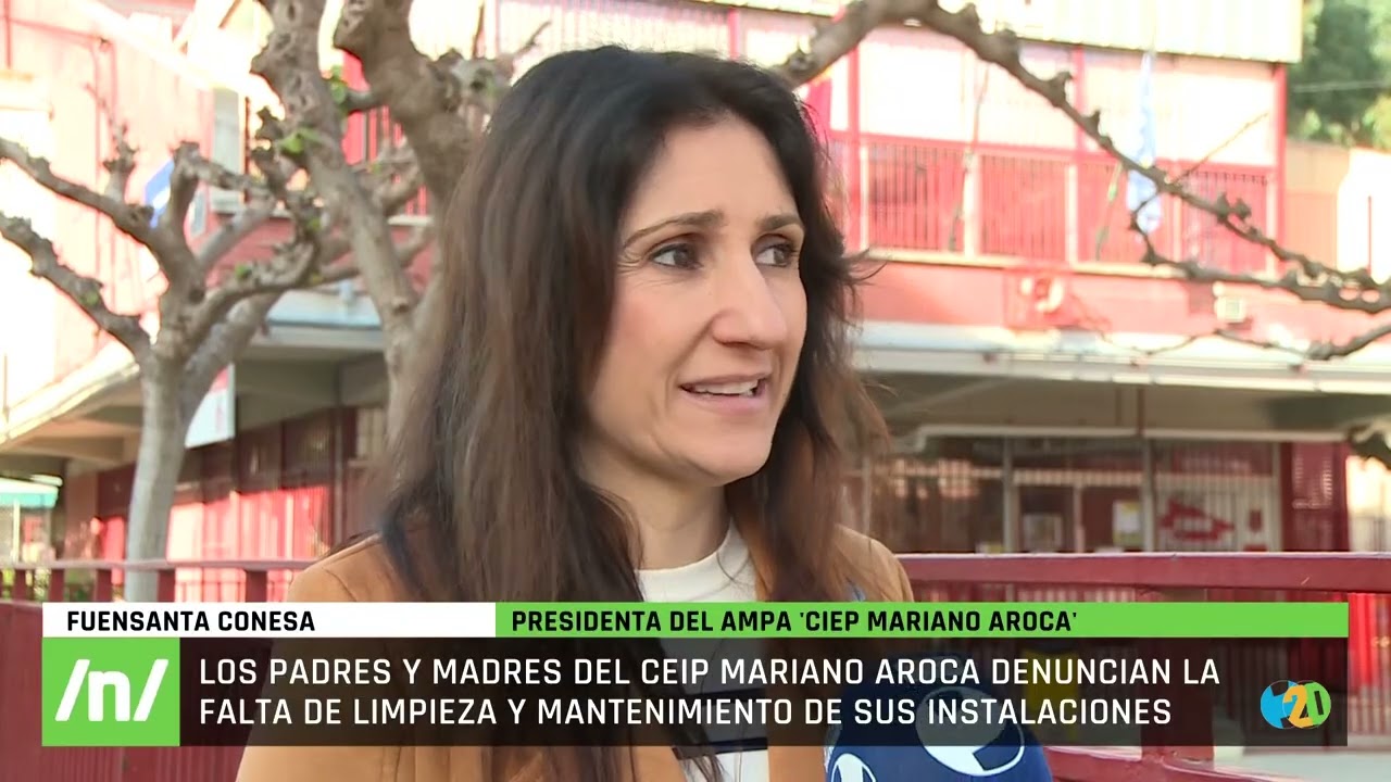 18/02/2026 Padres del CEIP Mariano Aroca denuncian falta de mantenimiento y limpieza