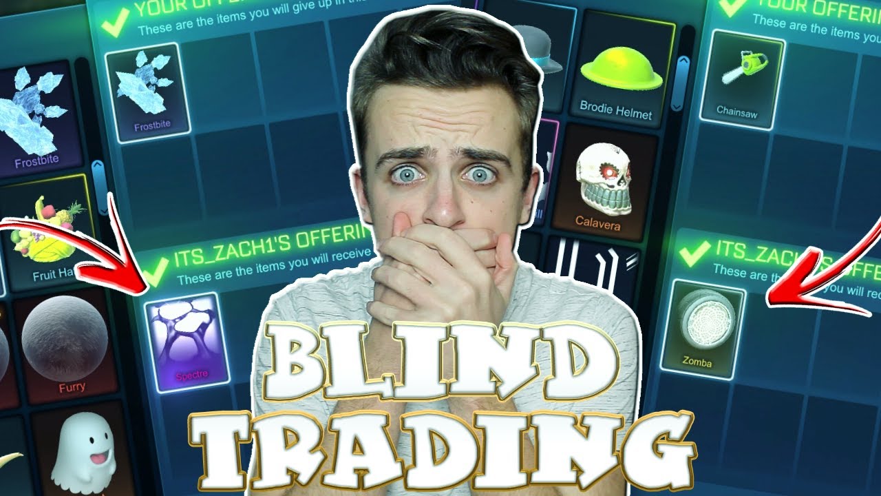 *OMG* BLIND TRADING - I GOT WHITE ZOMBAS, SPECTRE & MORE! - WHITE DRACOS ON THE LINE | Rocket League