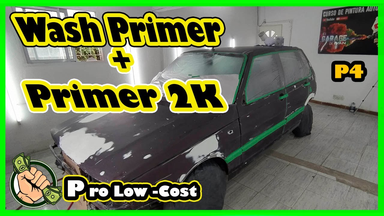 Aplicamos Wash Pimer y Primer 2k paso a paso. Proyecto Fiat uno Low Cost