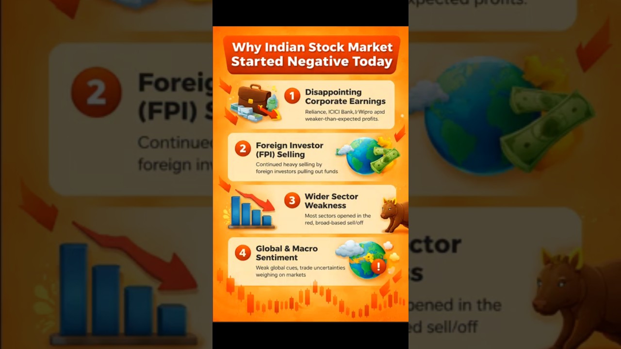 Indian Stock Market  ஏன் சரிவுடன் தொடங்கியது? | 