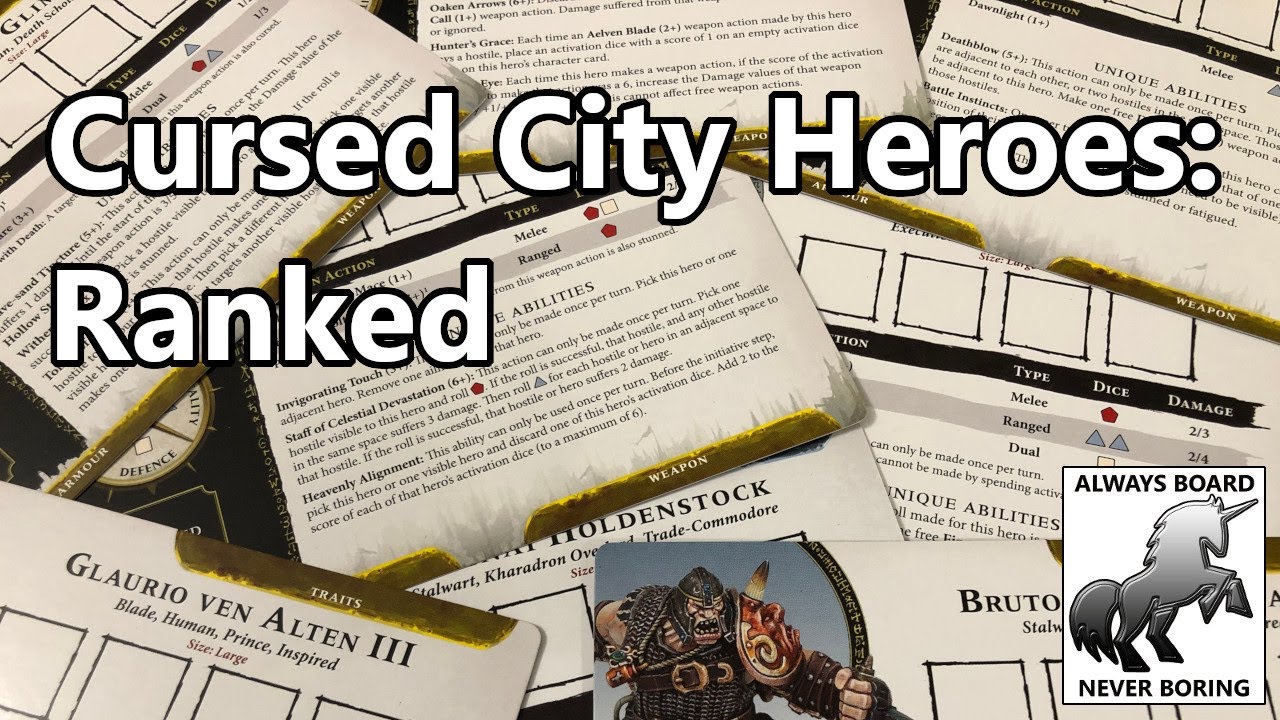 Warhammer Quest Cursed City Heroes: Ranking the Characters (Unscientifically, for Fun)