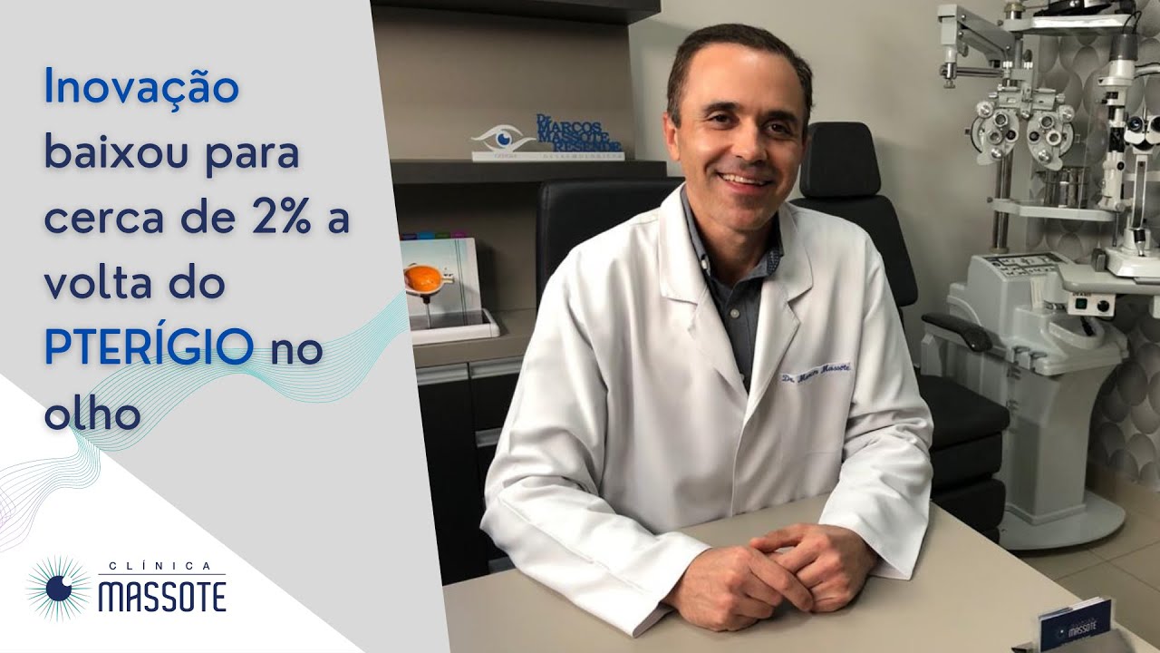 Essa inova&ccedil;&atilde;o baixou para cerca de 2% a volta do pter&iacute;gio no olho