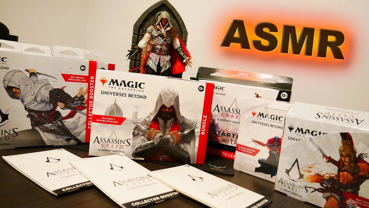 4K ASMR Assassin's Creed Magic The Gathering Bundles and Boosters!