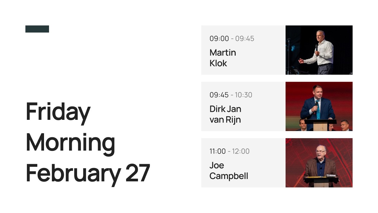 Friday morning | February 27 | Winter Bible Conference 2026 | De Deur Zwolle