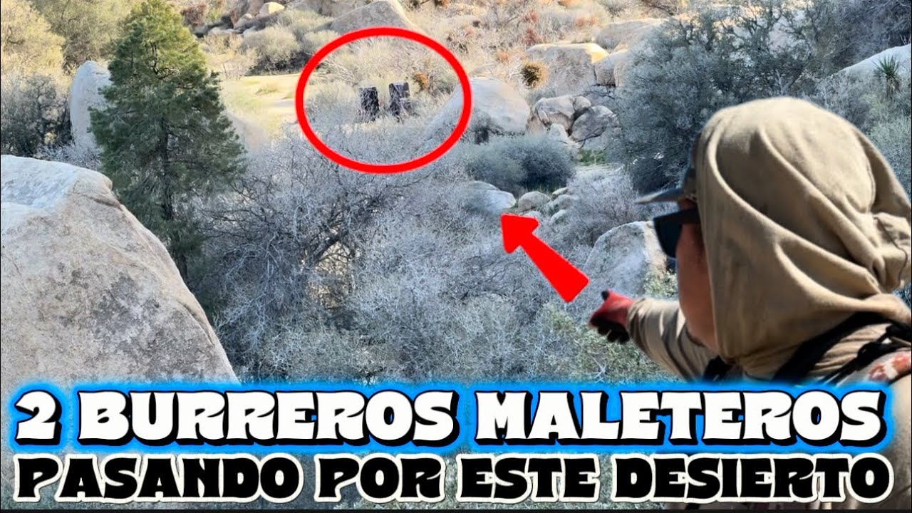 2 burreros maleteros están pasando en este desierto 