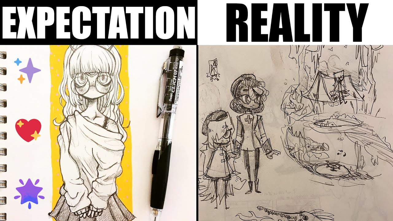 TIDY VS MESSY SKETCHBOOK