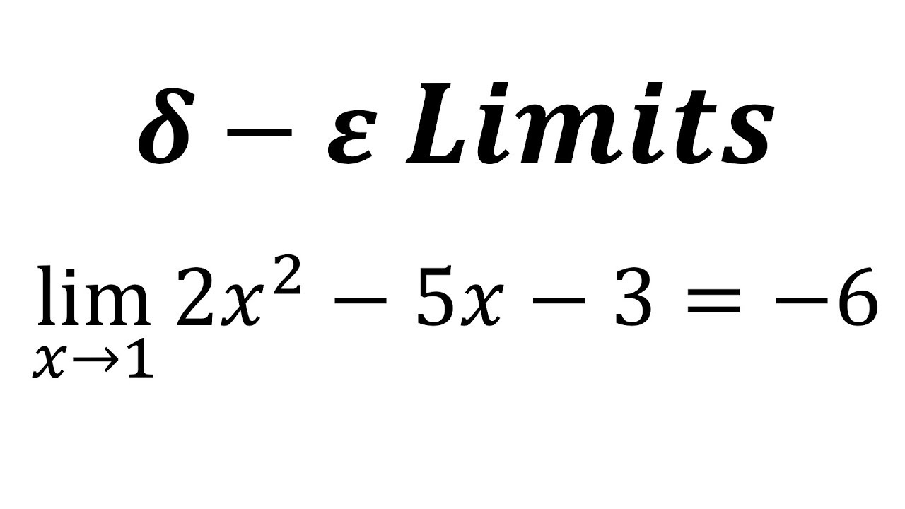 [Delta Epsilon Limits Proofs] - Proof of an advanced quadratic limit