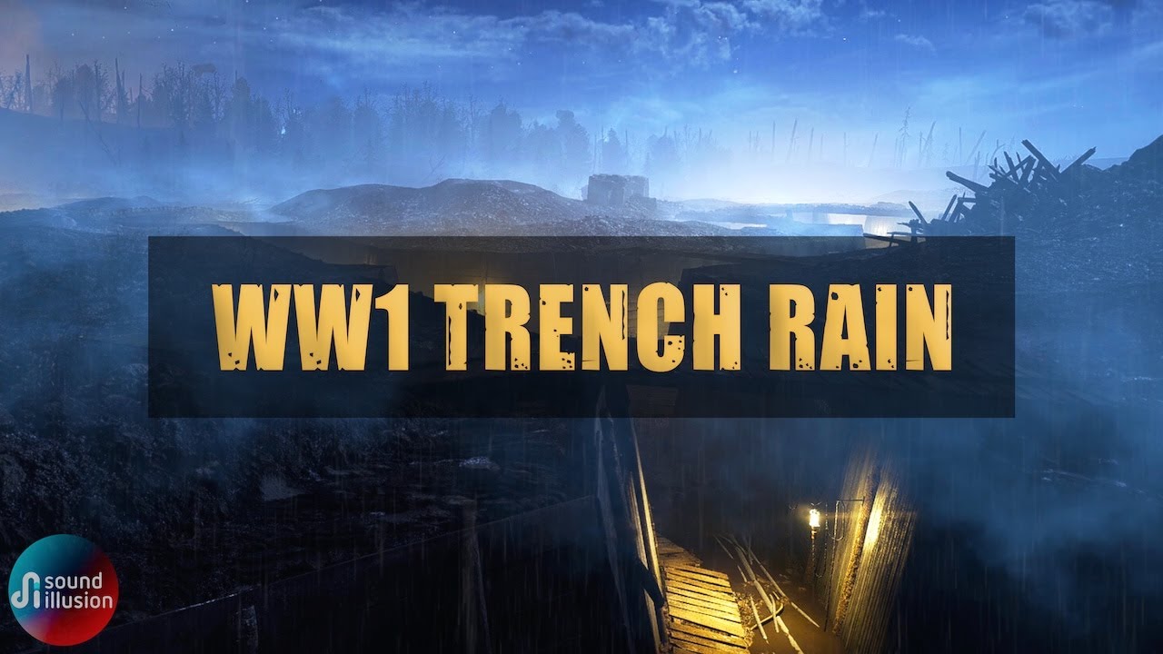 8 Hours of WW1 Trench Rain Ambience – Distant Artillery & Realistic Battlefield Audio