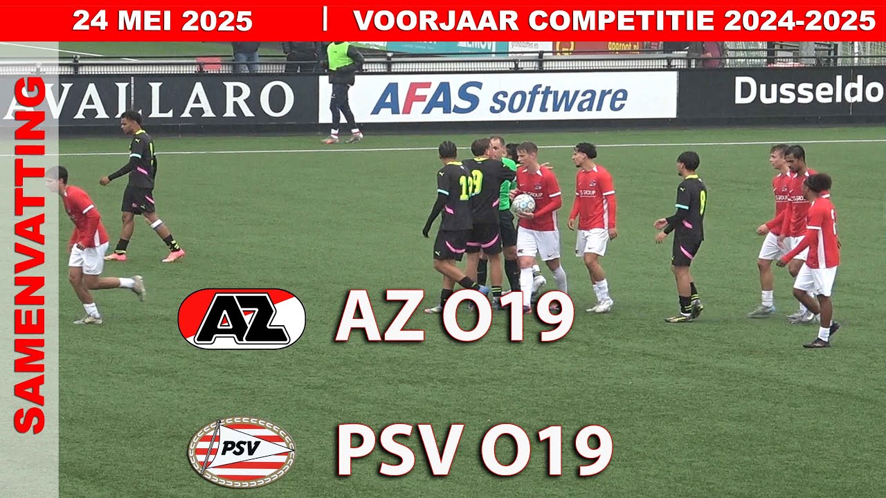 COMPETITIE | Samenvatting AZ O19 - PSV O19 zaterdag 24 mei 2025