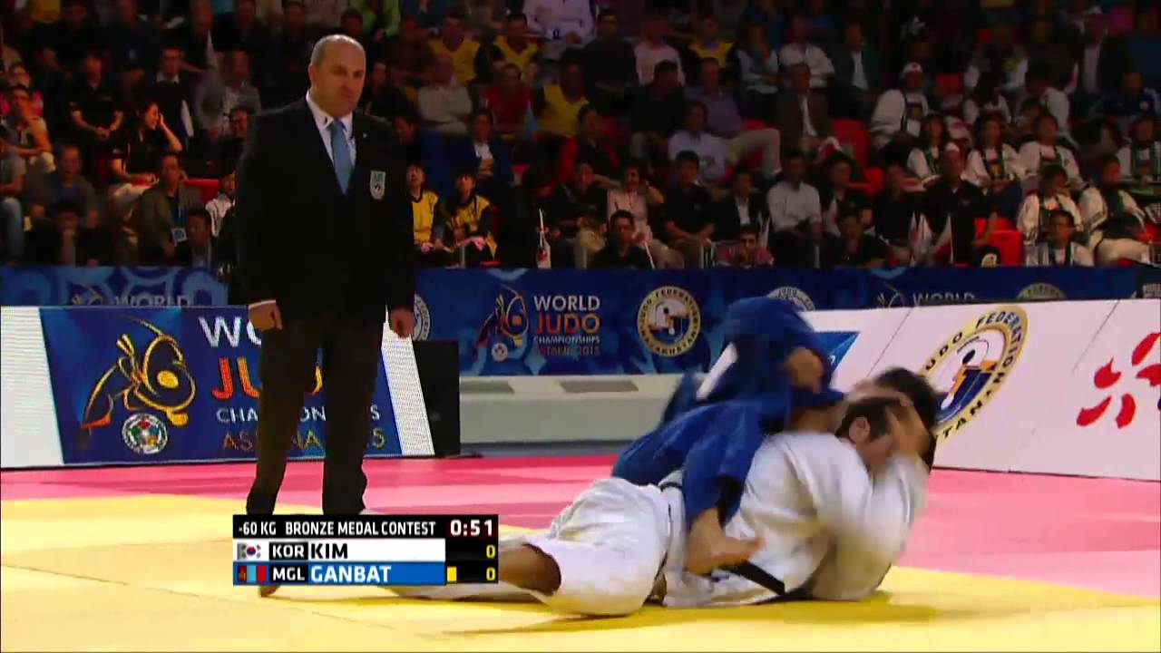 Won Jin Kim vs Boldbaatar Ganbat World Judo Championships 2015   Astana