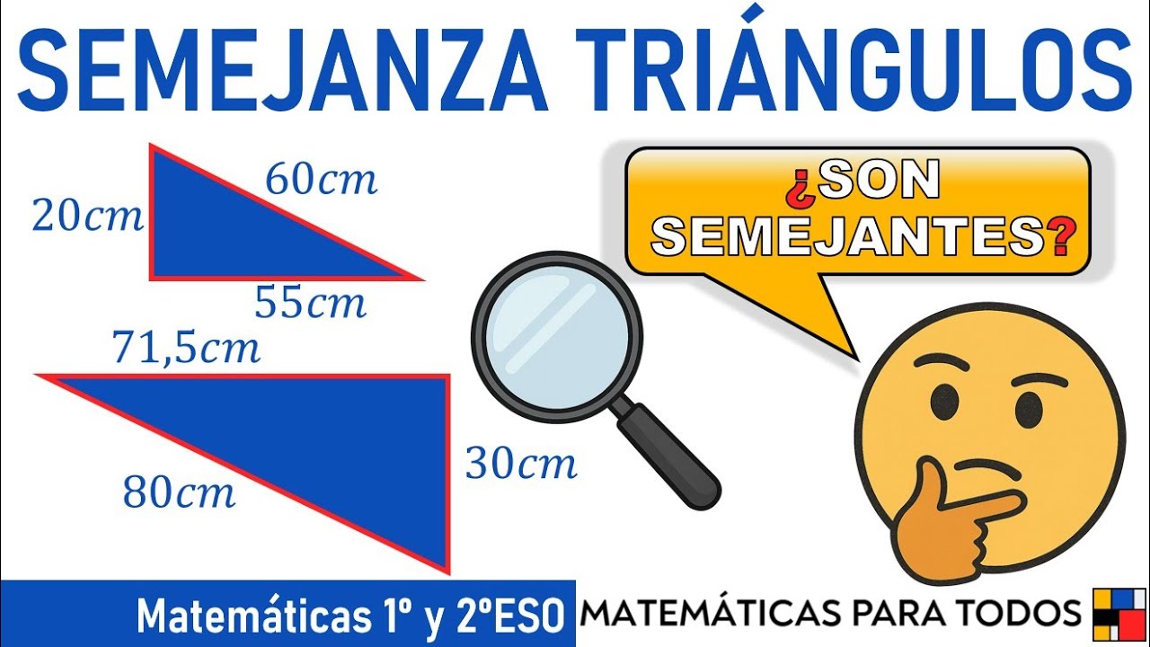 ¿Son SEMEJANTES estos Triángulos? 📐 Criterios de Semejanza (1º y 2º ESO) | Explicación + 2 Ejemplos