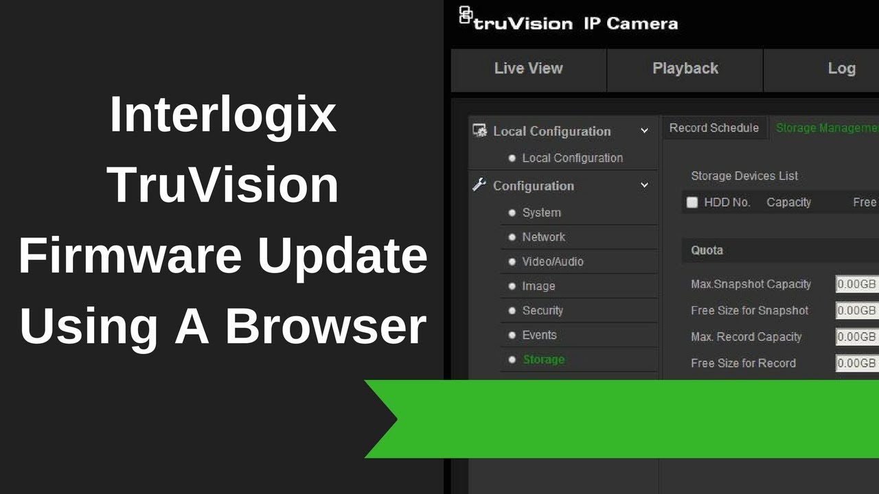 Interlogix TruVision Firmware Update Using the Browser Interface