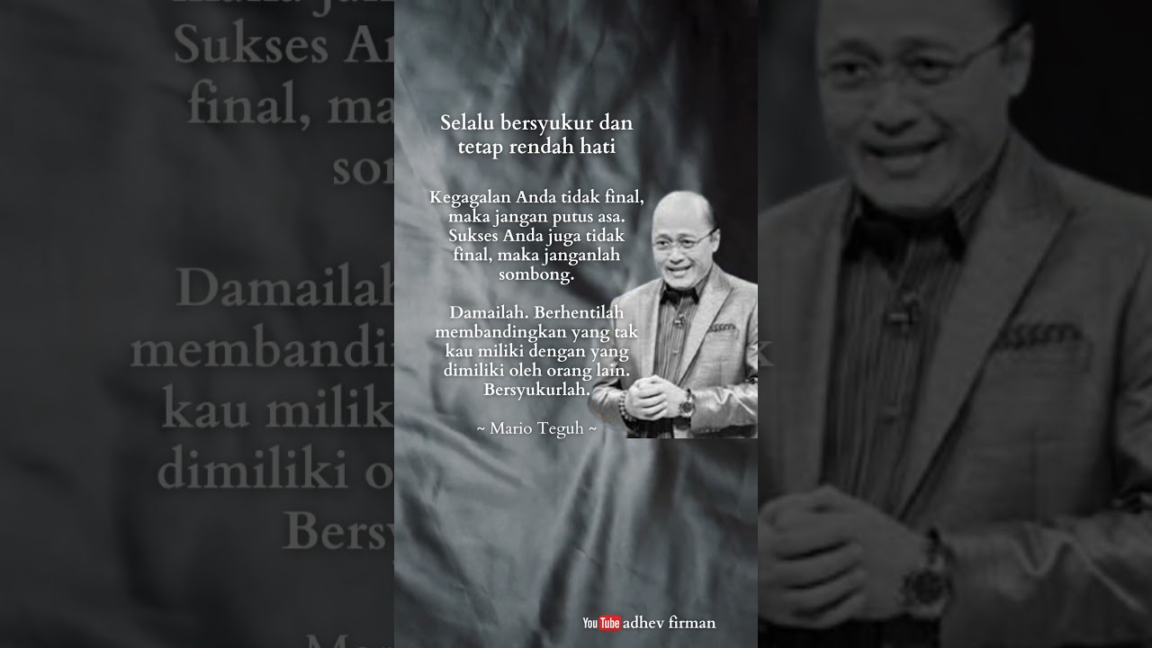 Kata Motivasi Mario Teguh #videoshorts #katakatabijak