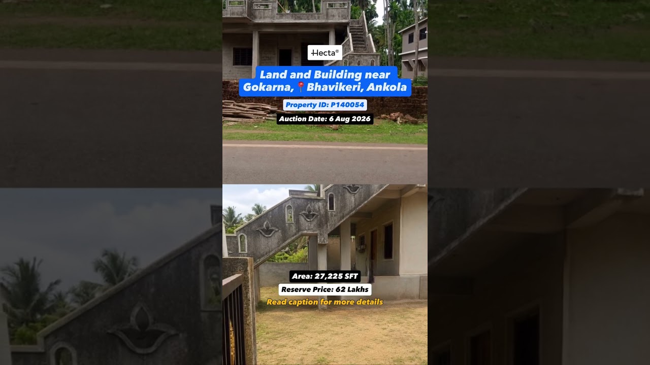 📍Land and Building near Gokarna, Bhavikeri, Ankola