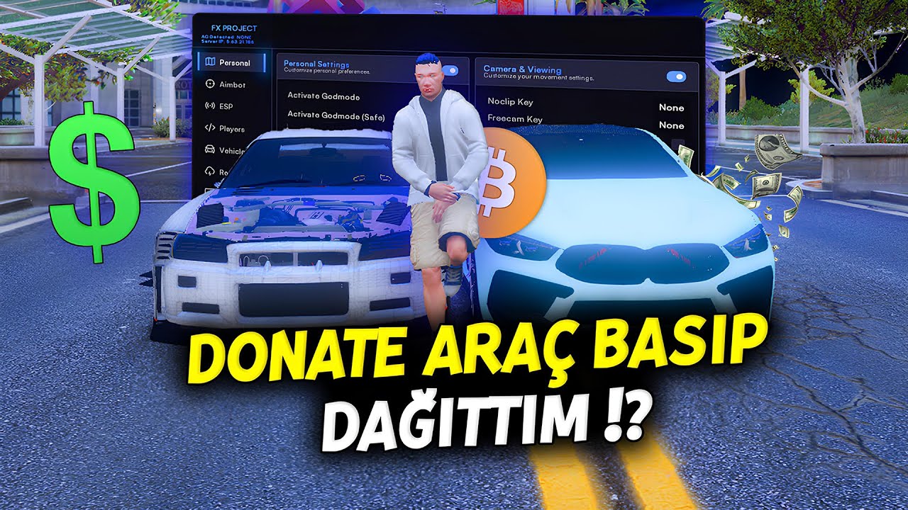 Hileyle Araba Basıp T&uuml;m Oyunculara Dağıttım! (Fivem Hile Troll)