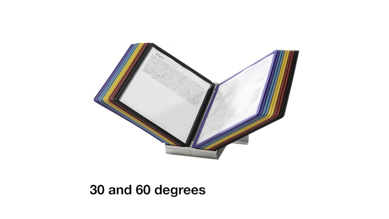 VARIO&reg; Desk Reference System &ndash; Table stand with coloured display panels | DURABLE