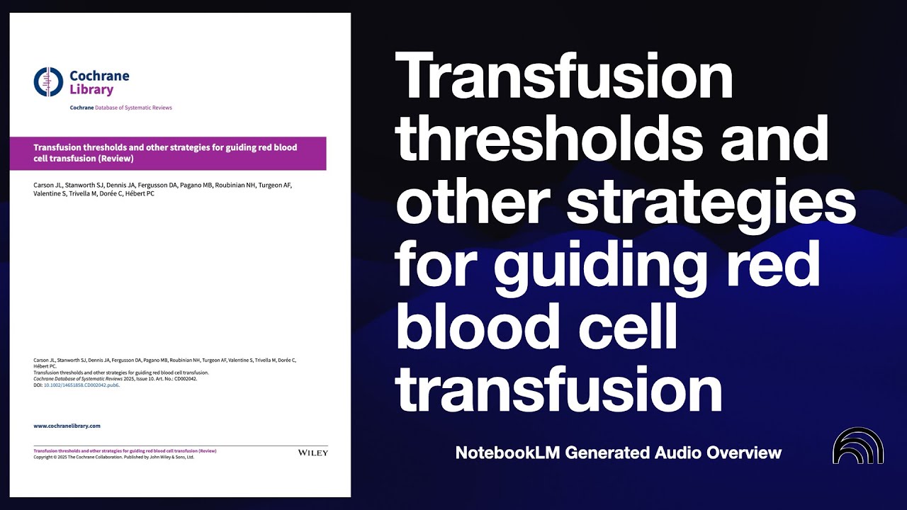 Пороговые значения переливания и другие стратегии управления переливанием эритроцитарной массы