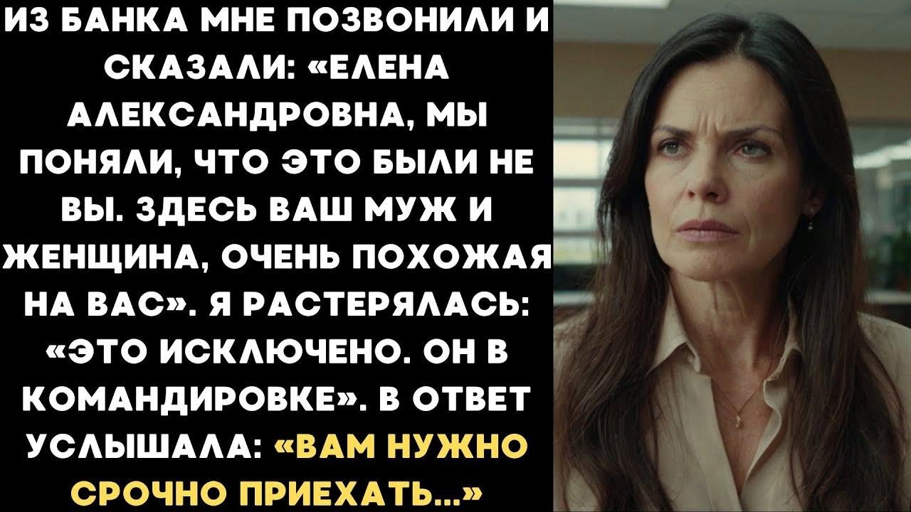 Из банка позвонили  «Ваш муж с женщиной похоже