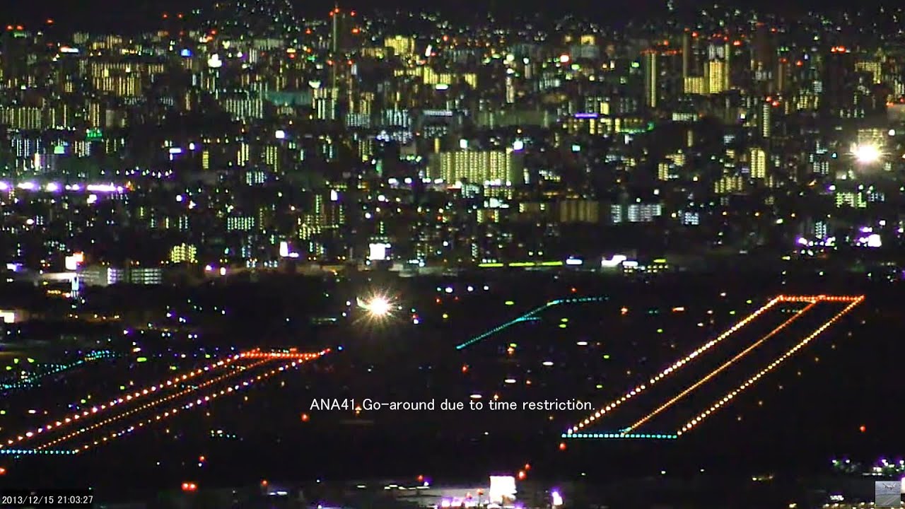 2013.12.15 ANA41 Go-around due to time restriction.【門限オーバー島送り】