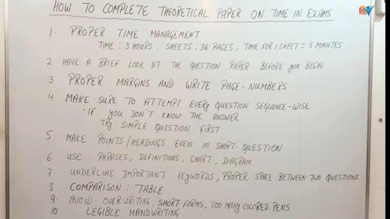 How to Complete Theoretical Paper On Time in Exams |