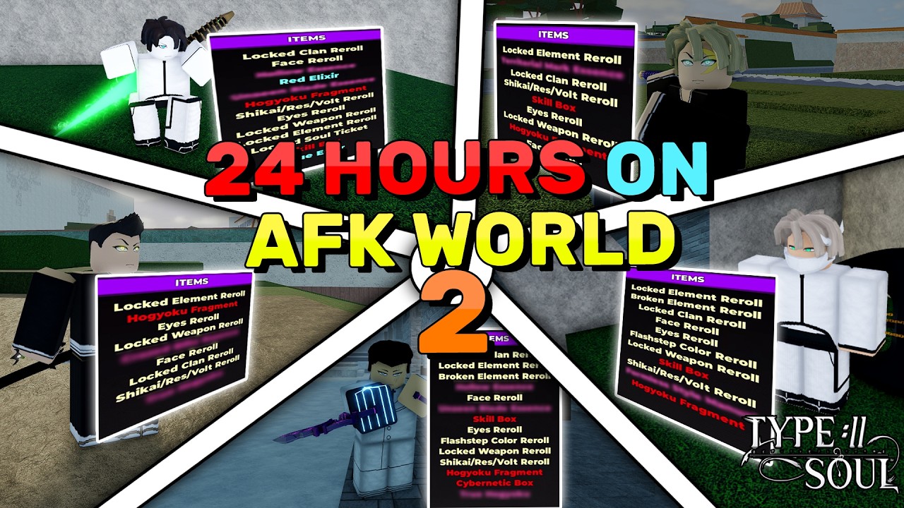 HERE'S WHAT I GOT WITH 6 SLOTS IN AFK WORLD! (Part 2) | TYPE SOUL