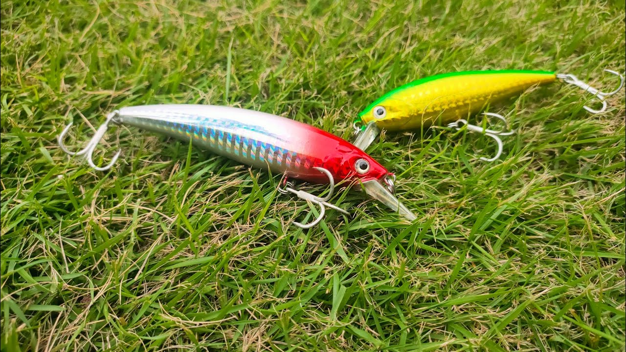 Retrive minnow tsrulinoya DW 03 dan DW 34 untuk mancing casting malam ikan barramundi #kakapputih