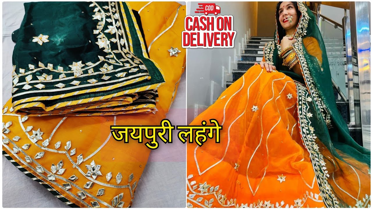 🔥 KCPC Special Designer Party Wear Jaipuri gotapatti Lehenga #designerlehenga  #gotapatti